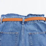 Talia | Women's Shorts with Belted Waist and Front Pockets