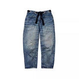 Théa | Women's Relaxed Denim Jeans with Rope Waist