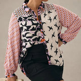 Varelle | Women Shirt With Contrast Panel Design