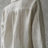 Lily | Women Shirt With Linen Pleated Texture