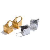 Valonne | Women Earrings with Cube Design and Gold Coating