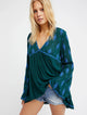 Lydia | Women's Embroidered Crinkle Cotton Mini Dress with V-Neck