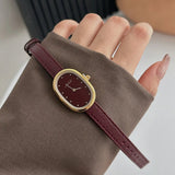 Lacceti | Women Wrist Watch with Brass Case and Leather Band