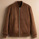 Spencer | Men's Suede Zip Jacket with Minimalist Design