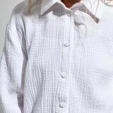 Langley | Women Shirt With Cotton Crinkle Fabric
