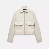 Nancy | Women's Cropped Zip-Front Jacket with Structured Fit