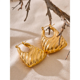 Arlen | Women Earrings with Chunky Hoops and Gold Finish