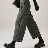 Daria | Women's Quilted Wide Leg Pants with High Waist