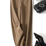 Annabelle | Women's High Waist Wide Leg Wool Blend Trousers