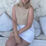 Amalfi | Women Sleeveless Knit Tank With Hollow
