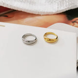 Aurore | Women Ring with Dome Design and Gold Finish