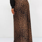 Harper | Women Skirt with Leopard-print and Midi-length