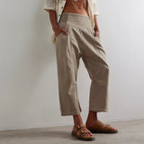 Rosalie | Women's Harem Cut Denim Pants with Elastic Waist