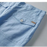 Maddox | Unisex Shorts with Button Waist and Linen