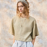 Maisie | Women Top With Linen Drop Shoulder