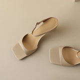 Belle | Women’s Mules with Open Toe and Strap