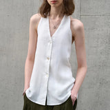 Juniper | Women Top With Linen Halter Neck