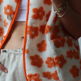 Dahlia | Women Vest With Sherpa Fleece Texture