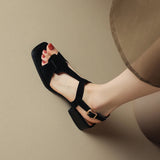 Mirea | Women Sandals with T-Strap and Cushioned Heel