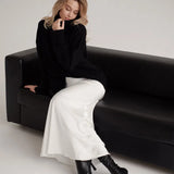 Seraphine | Women's Satin Maxi Skirt with Fishtail Hem