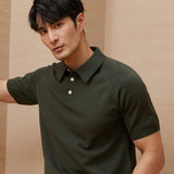 Fletcher | Men's Knitted Polo Shirt with Button Down Design