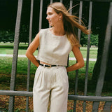 Hazel | Women Top With Linen Cropped Fit