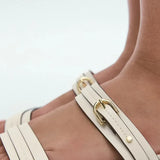 Maribel | Women's Twin Strap Flats with Buckles Cushioned Insole Anti-Slip Sole