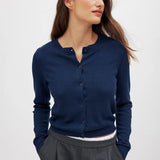 Camille | Women Cardigan With Knit Round Neck