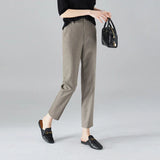 Castello | Women's Slim Tailored Trousers with High Waist