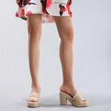Célie | Women Heels with Orthopedic Insoles and Raffia
