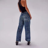 Théa | Women's Relaxed Denim Jeans with Rope Waist