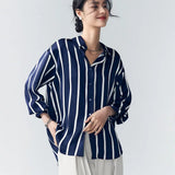 Maren | Women Blouse With Satin Stripe Design