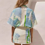 Ophelia | Women's Co-Ord Set Wrap Shorts