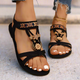 Zariah | Women's Boho Sandals with Beads and Embroidery