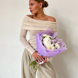 Orvieto | Women Top With Off Shoulder Knit