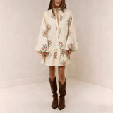 Lila | Women Dress With Cotton Blend Floral Print