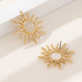 Solara | Women's Earrings with Sunburst Design and Polished Finish