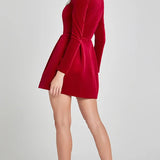 Madeleine | Women's Square Neck Mini Dress with Empire Waist and Slim Fit