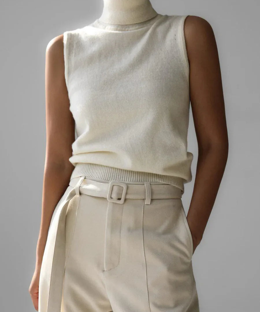 Marenton | Women Knit Top With Wool Cashmere Blend