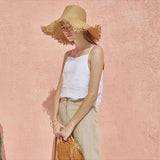 Junia | Women Top With Cotton Linen Blend