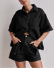 Rowan | Women's Denim Two Piece Set Cargo Shorts