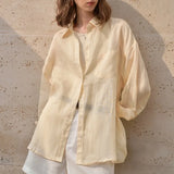 Sheer | Women Shirt With Ramie Linen Blend