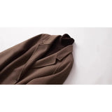 Cecilia | Women's Double-Breasted Wool Coat with Structured Straight Cut