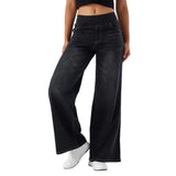 Daphne | Women's Stretch Denim Pants with Elastic Waistband