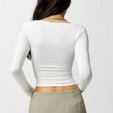 Tuscany | Women Top With Square Neck Slim Fit