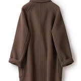 Cecilia | Women's Double-Breasted Wool Coat with Structured Straight Cut