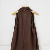 Valienne | Women Top With Linen Cross Neck