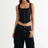 Angelina | Women Top With Cotton Corset Fit