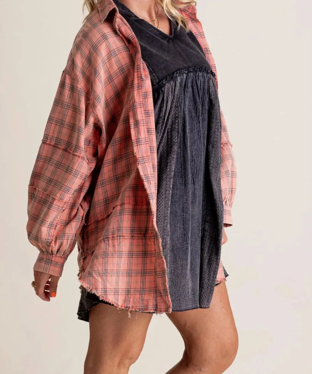 Samara | Women Shirt With Plaid Flannel Design