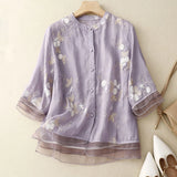 Evienne | Women Blouse With Cotton Embroidery